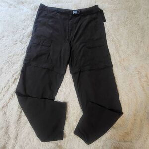 Men Black convertible pants 36x34